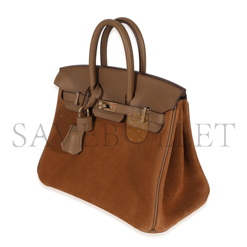 HERMÈS MASTER BIRKIN 30 CHAMOIS GOLDEN BROWN ROSE GOLD BUCKLE H028369CC18 (30*23*15cm)